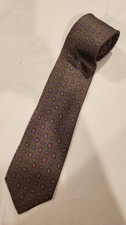 ALTEA MILANO Silk Tie Woven Paisley 59" 3.75" Hand Made Italy Moss Green