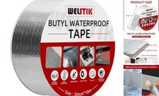 Aluminum Foil Butyl Tape, Waterproof Silver Aluminum Tape for Roof and Leak