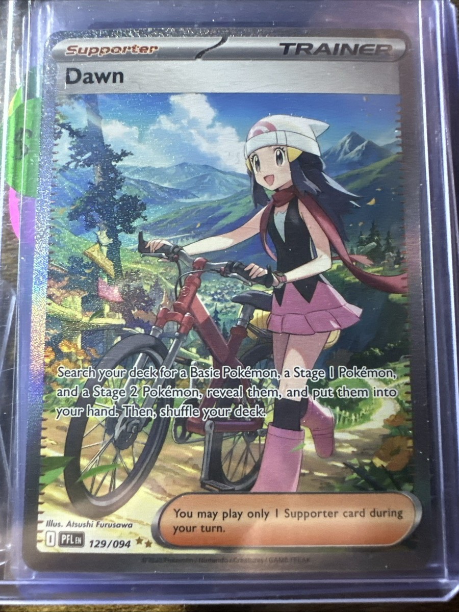 Dawn (Supporter) 129/094 SIR, Phantasmal Flames Full Art Holo Rare Pokemon  TCG | eBay