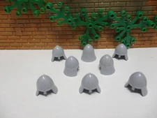 (A8/9) LEGO 8x Knights Helmet with Neck Protector Gray NEW 6073 6086 6085 6090 6080