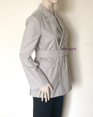 S' MAX MARA , Cotton Belted Jacket in Gray, Size 6 US, 8 GB, 36 DE, 40 IT - Picture 10 of 23