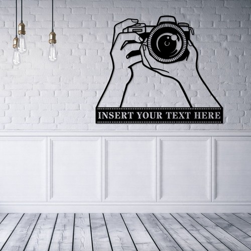 Personalized Camera Name Metal Sign. Custom Photographer Wall Decor Gift - Picture 2 of 7