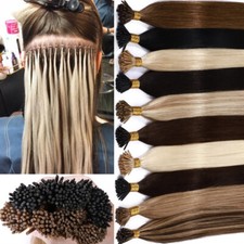 CLEARANCE STICK TIP I TIP 100 REAL Human Hair Extensions Micro Ring Beads 300S