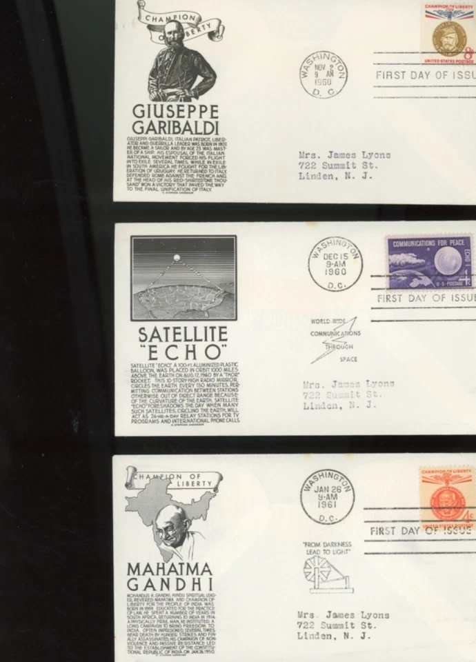 us stamps CS Anderson Cachets fdc 72  set b (ip - Image 3 of 4