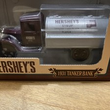 Hersheys 1931 Tanker Bank 1/34 Scale Locking Coin Bank New In Never Opened Box