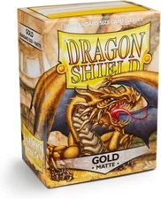 Arcane Tinman ART11006 Sleeves: Dragon Shield Matte Gold Standard 100pk-Gold, On
