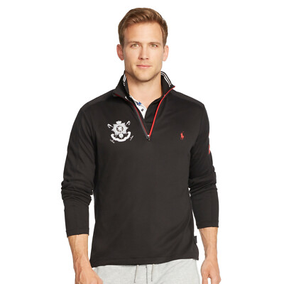 POLO RALPH LAUREN Black Blackwatch Cotton Soft Touch Half