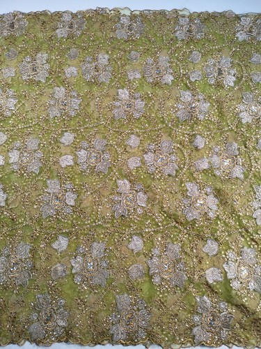 Wedding And Party Net Lace Fabric With High Quality Stone Beaded For Women - Picture 2 of 2