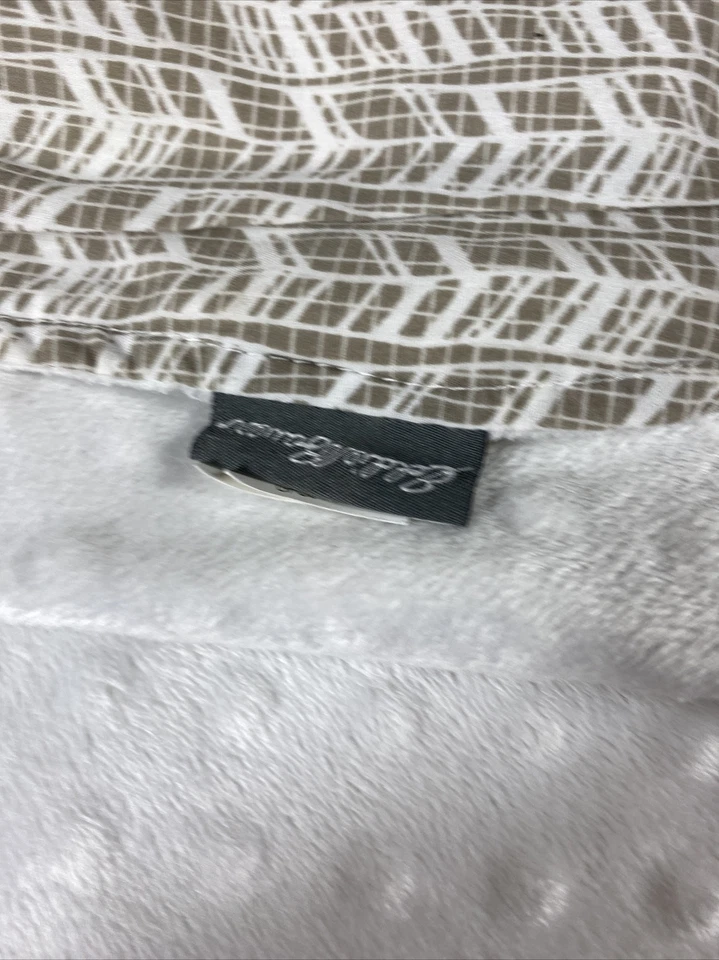 Eddie Bauer Beige Blanco Cubierta de Asiento de Coche Manta de Bebé Suave Felpa Lovey  Foto 4 de 4