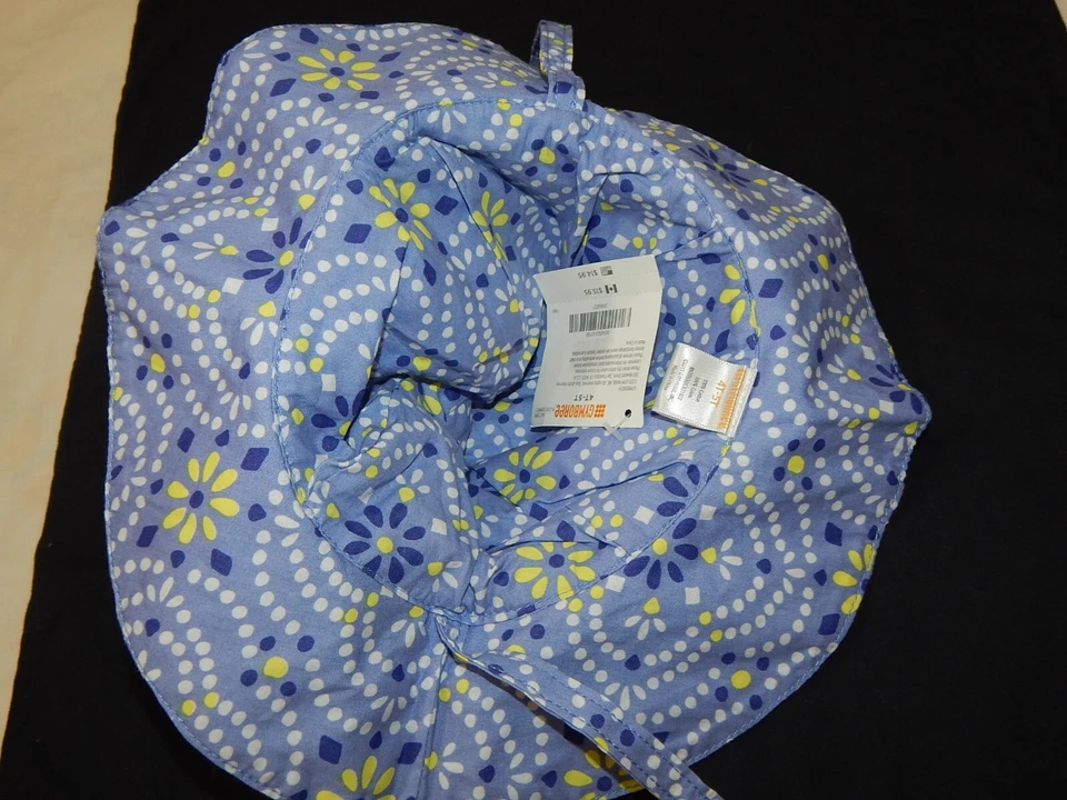 NUEVO CON ETIQUETAS Gymboree Niñas 4T 5T SAFARI Sonrisas Lavanda Correa Sol SOMBRERO Foto 2 de 4