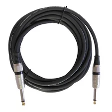 15ft PA Speaker Cable 6.35mm 1/4" to 1/4" Mono Male Cord for  Guitar DJ System