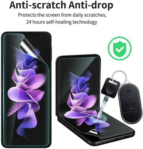 1Pc Soft Screen Protector Film TPU Hydrogel For Samsung Galaxy Z Flip 3/4 5G - Picture 4 of 12