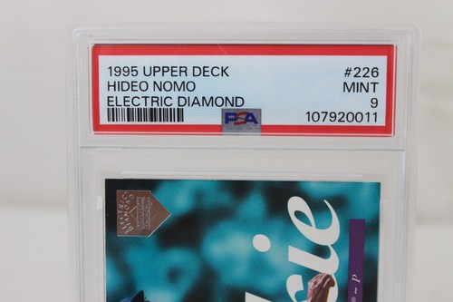 1995 Upper Deck #226 Hideo Nomo Electric Diamond Rookie RC Graded PSA 9 POP 5 - Picture 2 of 5