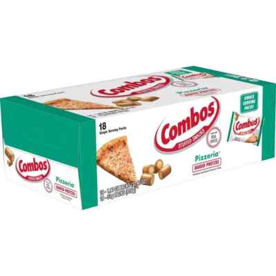 COMBOS Pizzeria Pretzel Baked Snacks 18 Pack of 1.8 Ounce Snack Bags