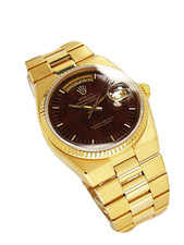 Rolex Day-Date 19018 - Seltene Oysterquartz "Wood Dial" LC100