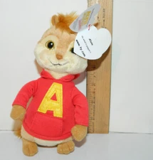 tY beanie BABIES Alvin And the chipmunks Movie reg 7" size Plush mint fresh pull