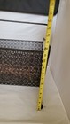 Vintage Lge Mid Century Modern Atomic Black Metal Iron Magazine Rack Perforated — photo 7