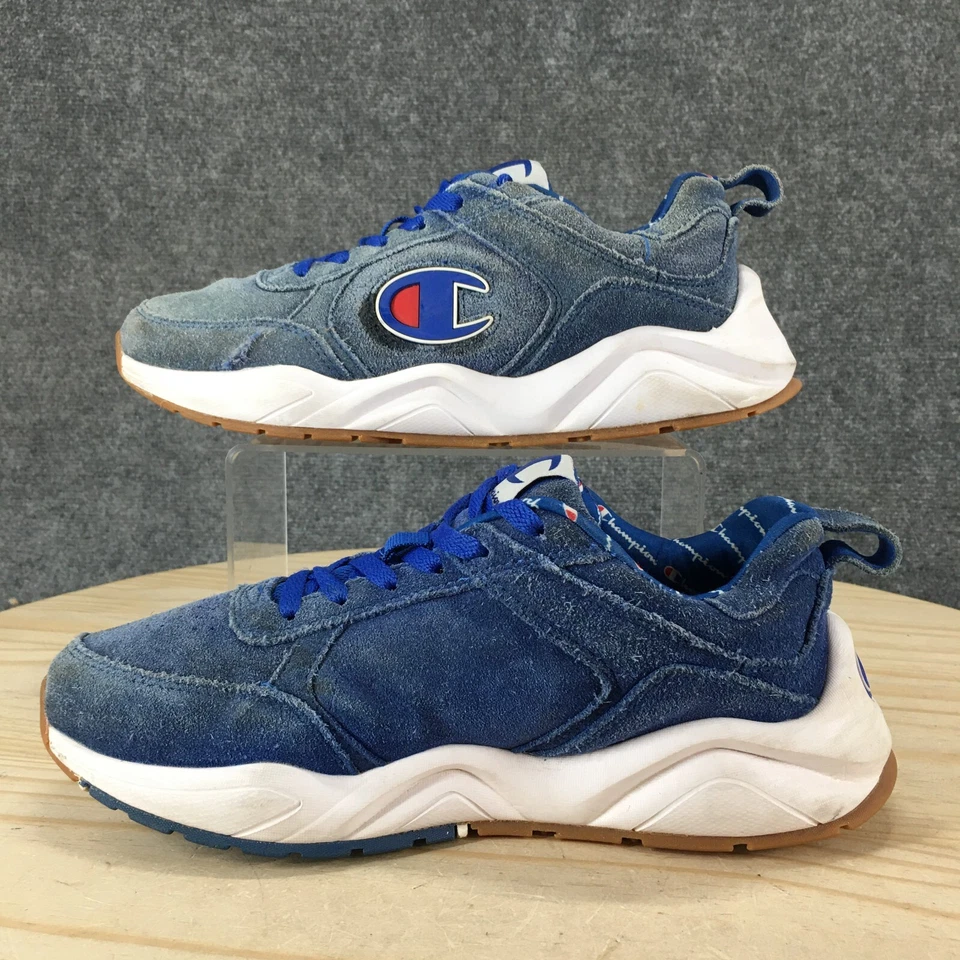 Champion Zapatos Juveniles 7Y 93 Dieciocho Grande C Parte Superior Baja Tenis Atléticos Con Cordones Azul Foto 2 de 4