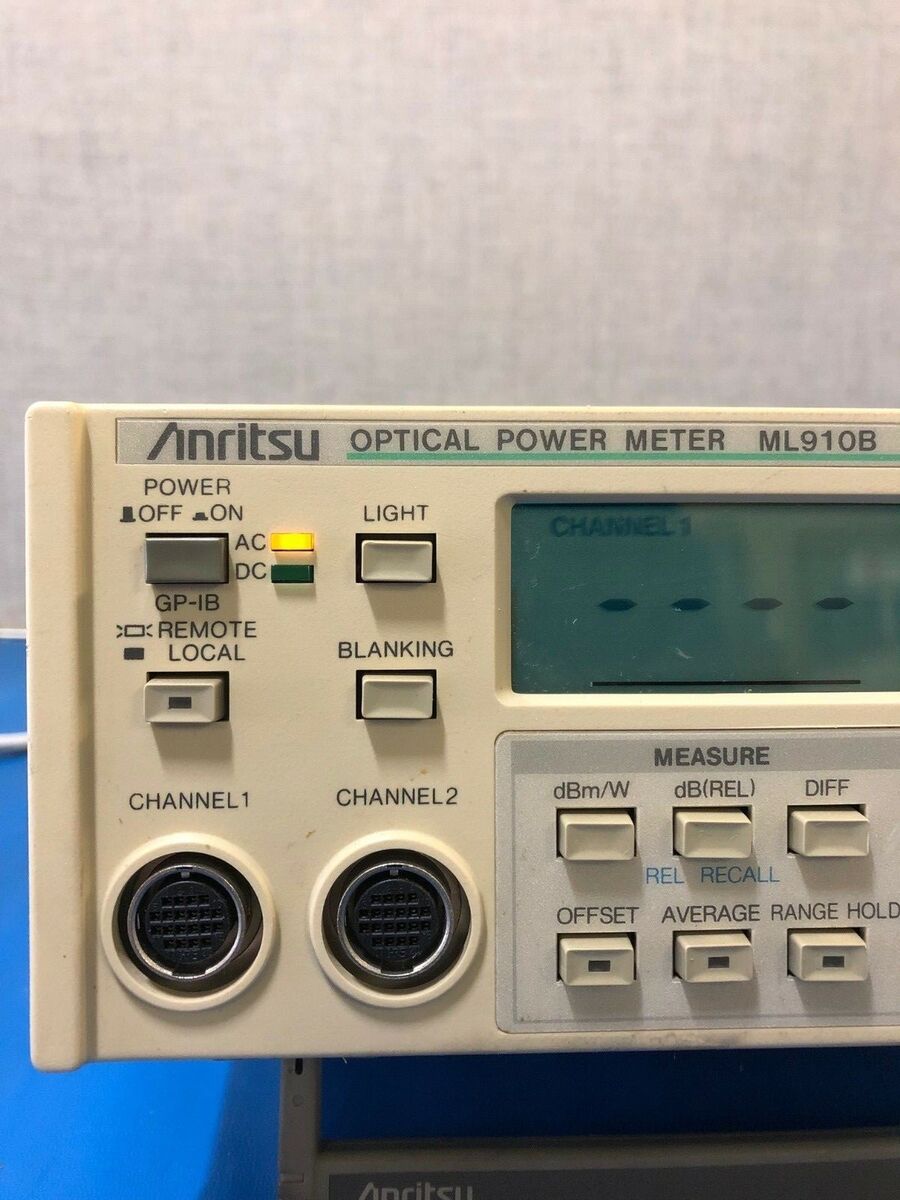 Anritsu Optical Power Meter ML910B with 2 MA9301A Optical Anritsu Optical Power Meter ML910B with 2 MA9301A Optical