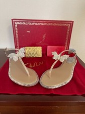 RENE CAOVILLA Butterfly Flat Thong Sandals, Blush, 8.5 / 38.5, 895