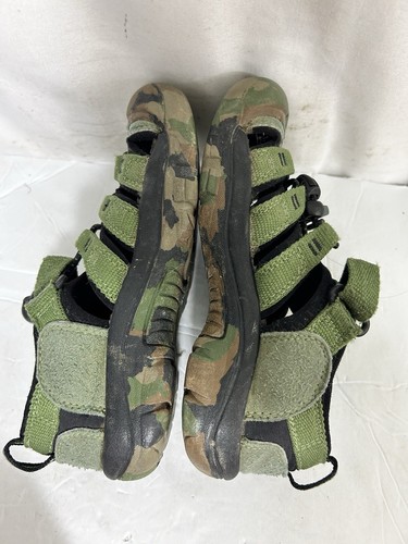 Childrens Big Kids Keen Newport H2 Waterproof Green Camo Shoes Sandals Size 12 - Picture 13 of 14