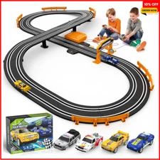 Slot Car Race Track Set Electric Powered Race Track Dual Racing Car Track Set