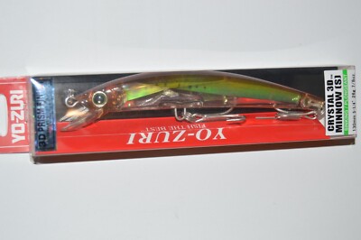 yo zuri crystal minnow 3d sinking  5 1/4'' 7/8oz f1150-rbk real bunker