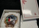 2008 Danbury Mint TEXAN HOLIDAY Ceramic Christmas Texas State Ornament NIB -Look — photo 3