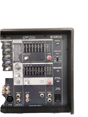 YAMAHA EMX312SC TWELVE CHANNEL POWERED MIXER PARTS OR REPAIR
