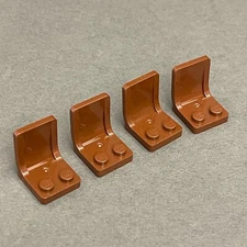 Lego 4079 Reddish Brown Replacement Add-on Pieces Parts Lot of 4