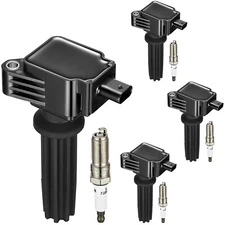 4 Ignition Coil Pack UF670 and Spark Plugs For 2013-2019 Ford Escape 2.0L L4