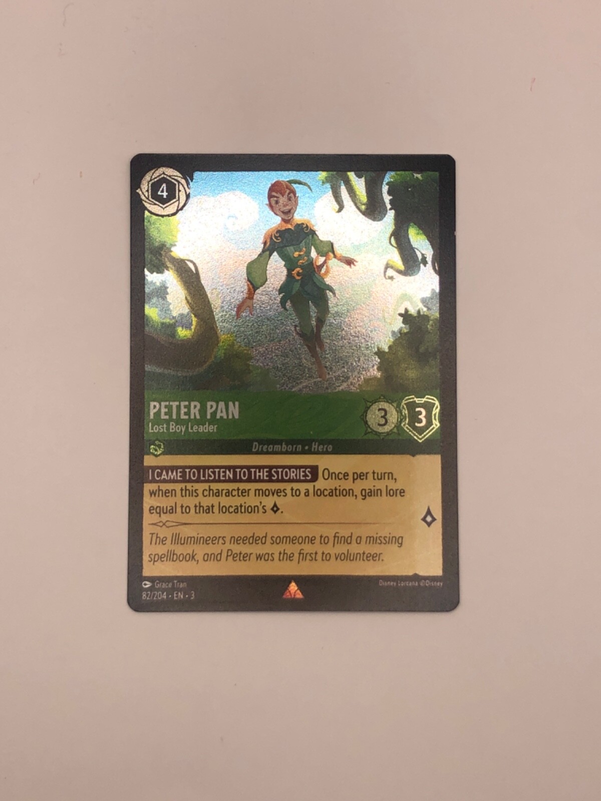 Peter Pan 82/204 Rare FOIL Lost Boy Leader Disney Lorcana - Into the Inklands NM