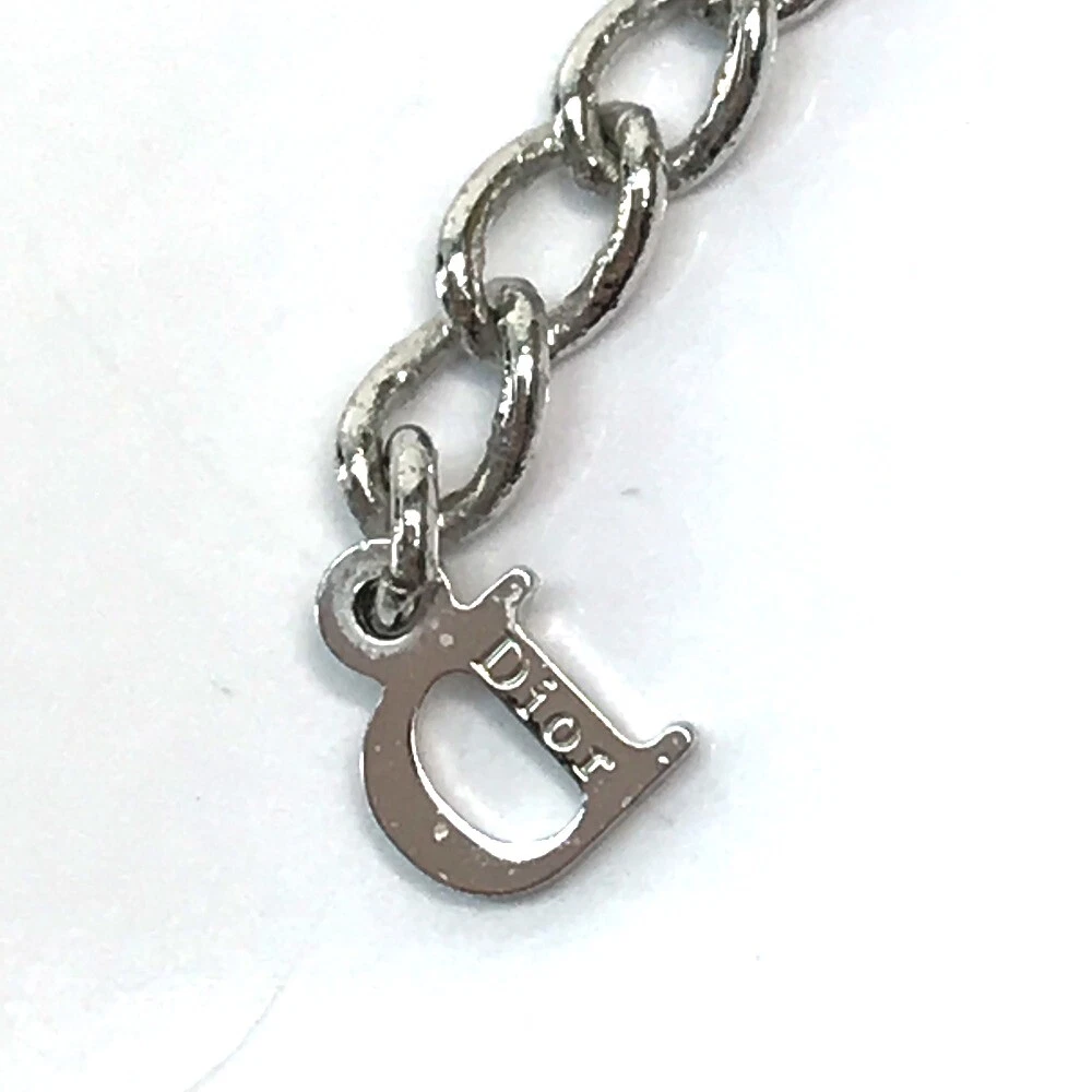 Christian Dior Rhinestone D charm flower Accessory Jewelry