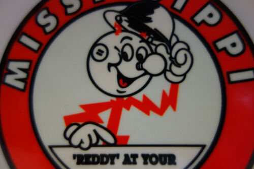 MISSISSIPPI POWER Reddy Kilowatt Plate Topper ELECTRICIAN GIFT - Picture 2 of 4