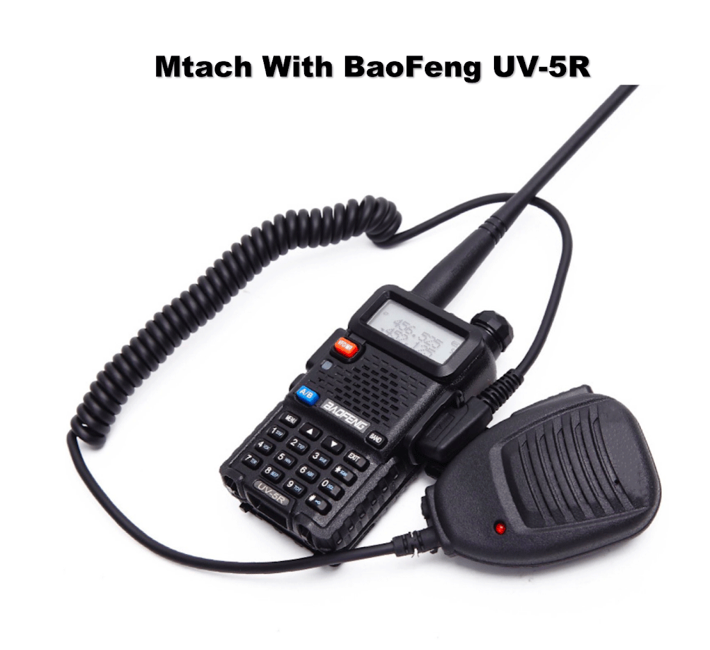 2pc Waterproof Shoulder Speaker Mic FOR KENWOOD BAOFENG UV5R Radio Walkie Talkie