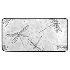 Dragonflies Design Non-Slip Kitchen Rug Soft Bath Mat 39"x20" Home Decor Carpet