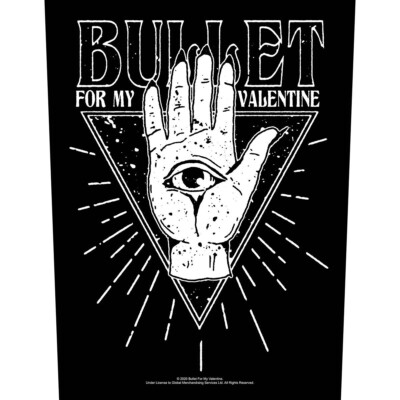 BULLET FOR MY VALENTINE RÜCKENAUFNÄHER BACKPATCH # 5 ALL SEEING EYE FEVER 36x29c
