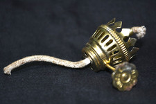 Vintage Mini  Oil Lamp Burner With Wick  ~ Made in Hong Kong/15MM THREAD / C540