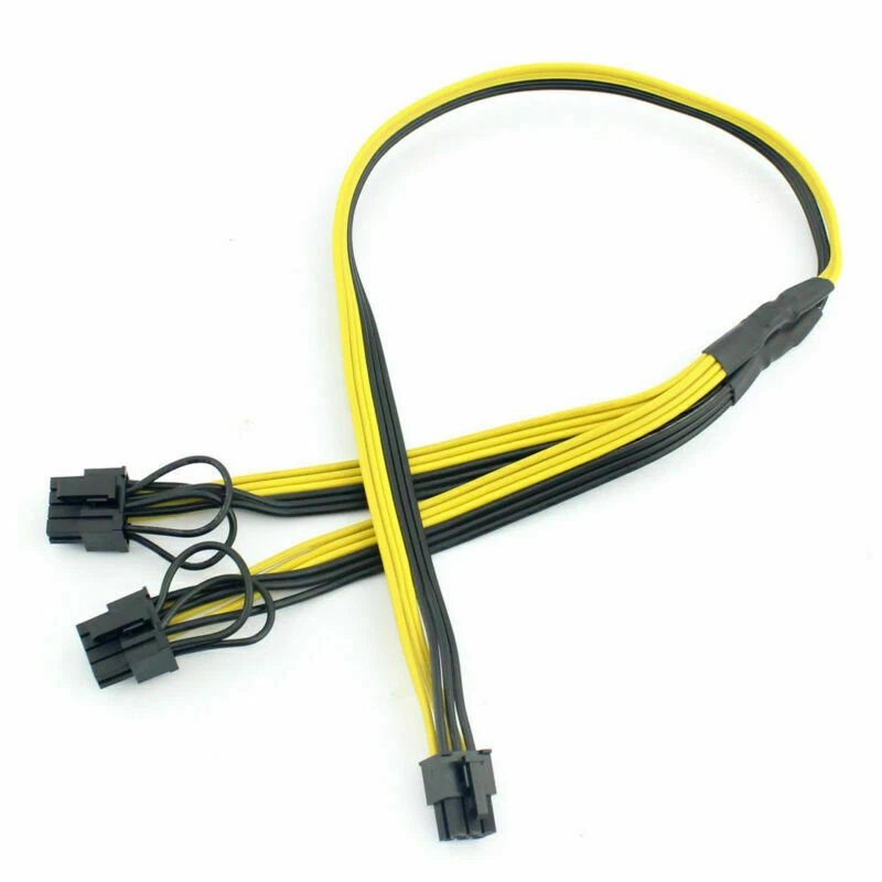 10PCS XT-XINTE PCI-E 6Pin to Dual 2-Port 8Pin 6+2 P Adapter GPU Video Card Cable - Image 2 of 4
