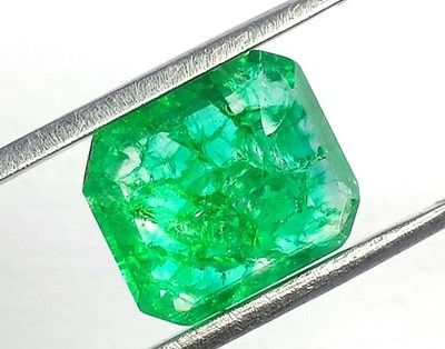 Expensive Item Natural Green Emerald 9 Ct Emerald Shape IGL Loose Gemstone 6AHT