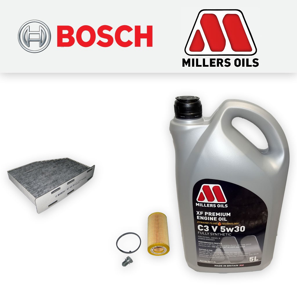 SERVICE KIT for AUDI TT (8J) 2.0 TFSI BPY BWA OIL CABIN FILTERS +OIL (2006-2010)