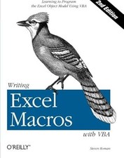 Writing Excel Macros with VBA, Steven Roman, PhD, Used; Good Book