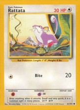 pokemon rattata card Pokmon Game if tails this attack does 10 damage Rattata - 72/109 Non-Holo -