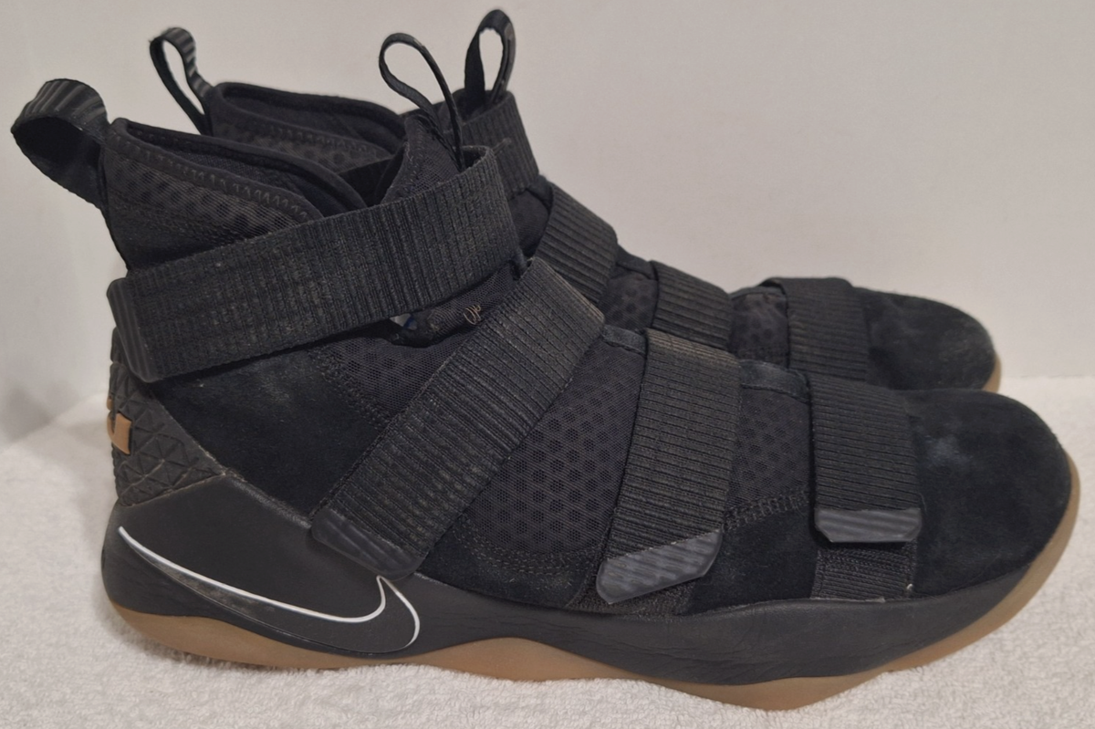 Nike LeBron Zoom Soldier 11 Black Gum Basketball Shoes 897644-007