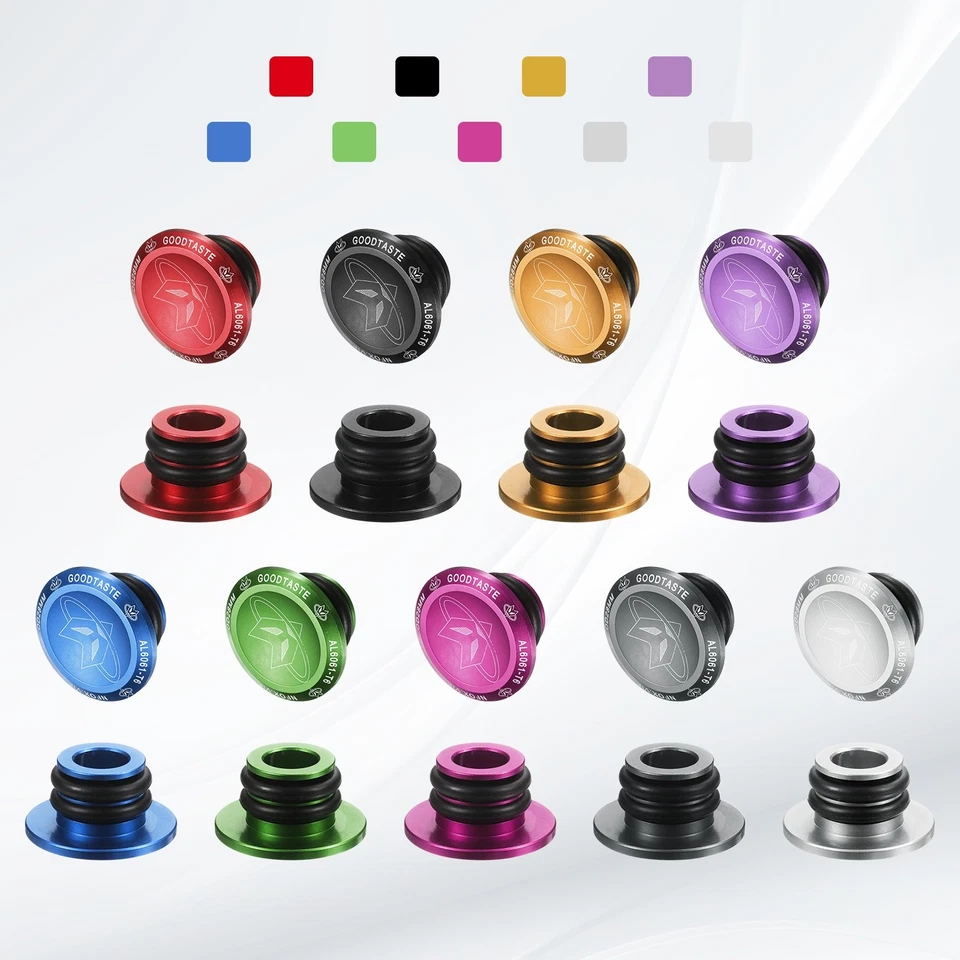 Tapones de extremo de barra Tapas de extremo de manillar de aluminio 0,57 oz Tapones de bicicleta con anillos, plateados Foto 4 de 4