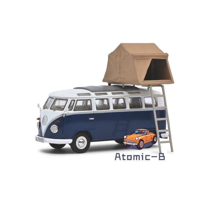 Schuco 1:43 Volkswagen VW T1 Bus Camping Bus Alloy automodell with Tent - Bild 1 von 3