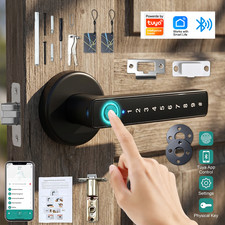 Fingerprint Door Handle 5-in-1 Fingerprint Door Lock with keypad and APP Control