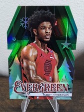 Scoot Henderson Holo Evergreen Die-Cut 🔥 2025-26 Topps Holiday #EV-SH 🏀 