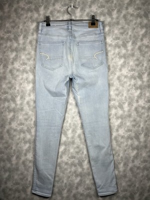 American Eagle Super Hi-Rise Jegging Jeans Blue Size 4 Regular Stretch Pockets