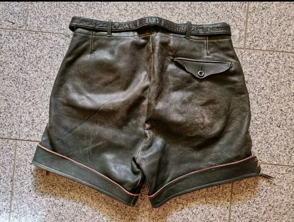 Kurze Lederhose Krachlederne Glattlederhose Bergfreund 46 - Bild 4 von 4